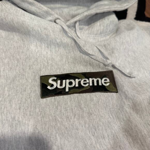 Supreme Box Logo Hooded Sweatshirt (FW23) Ash Grey - Size Medium - Lightly Used - Picture 2 of 11